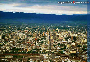 Vista aérea de la ciudad de Tucumán