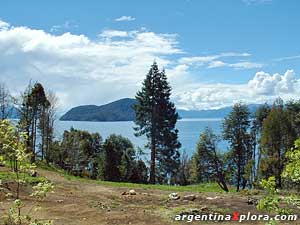 Lake Nahuel Huapi, view to Victoria Island, Bariloche