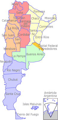 Map of Argentina Provinces